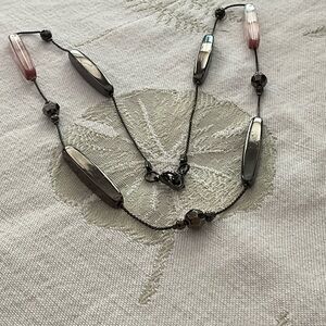 Chic Silver and Pink Women's Necklace